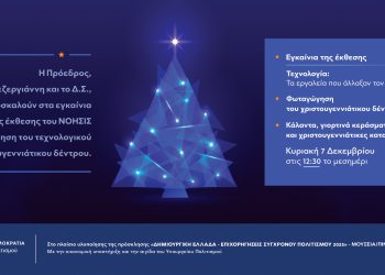 Εγκαίνια της έκθεσης “Τεχνολογία: τα εργαλεία που άλλαξαν τον κόσμο” και φωταγώγηση δέντρου, Κυριακή 7 Δεκεμβρίου, στις 12:30